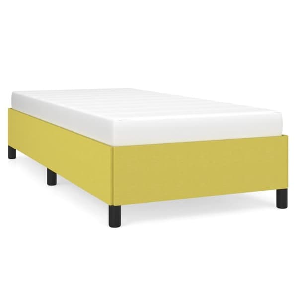 vidaXL sengeramme 90x190 cm stof grøn