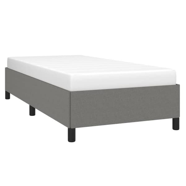 vidaXL sengeramme 90x200 cm stof mørkegrå