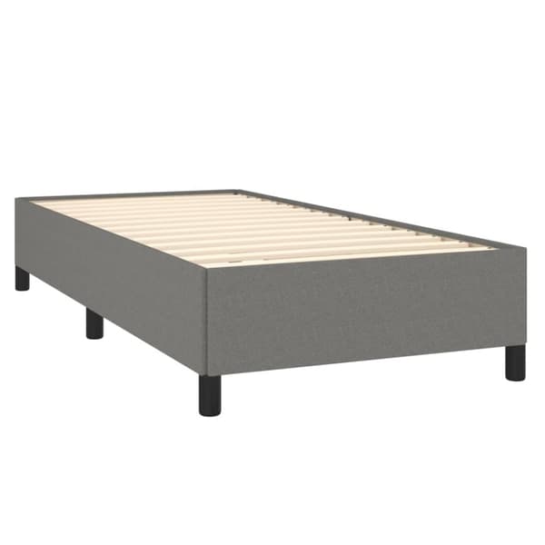 vidaXL sengeramme 90x200 cm stof mørkegrå