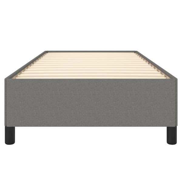 vidaXL sengeramme 90x200 cm stof mørkegrå