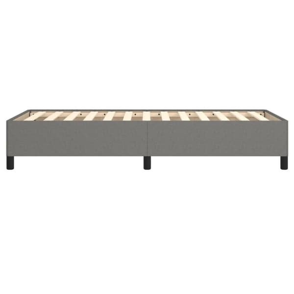 vidaXL sengeramme 90x200 cm stof mørkegrå