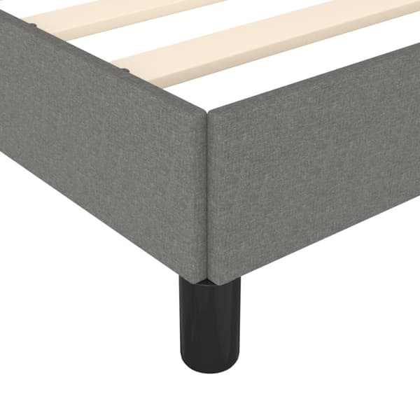 vidaXL sengeramme 90x200 cm stof mørkegrå