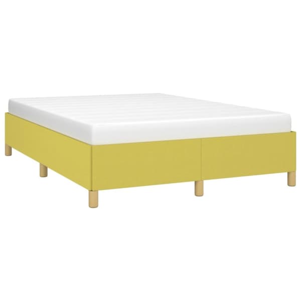 vidaXL Sengeramme uden madras Grøn 140x190 cm Stof
