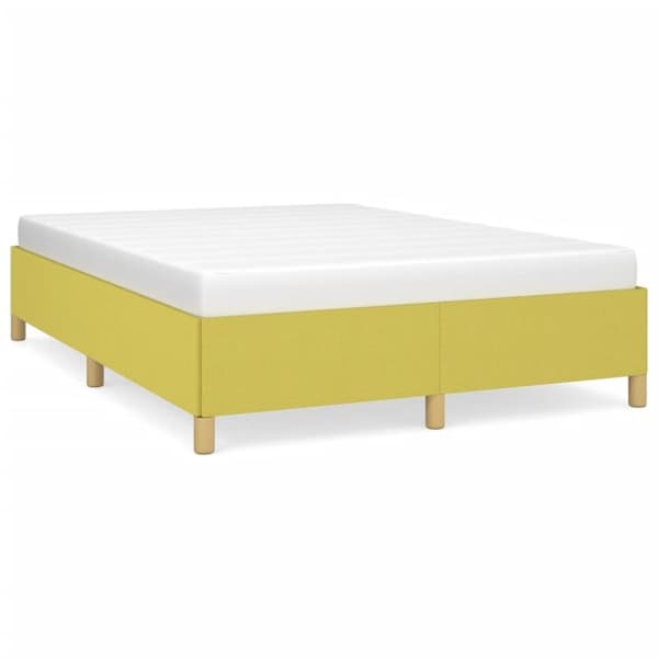 vidaXL Sengeramme uden madras Grøn 140x190 cm Stof