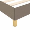 Miniatyrbillede 8 af 10: vidaXL Sengeramme med hovedgærde uden madras Taupe 90x190 cm Stof