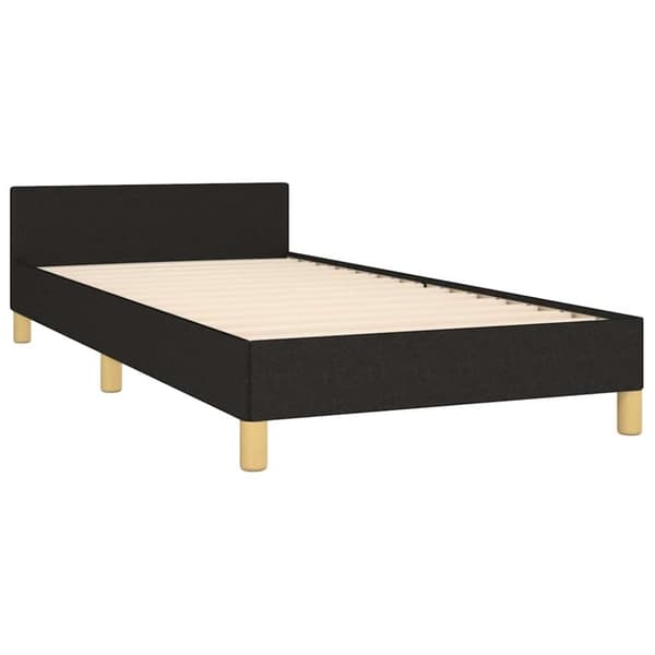 vidaXL Sengeramme uden madras Sort 100x200 cm Stof