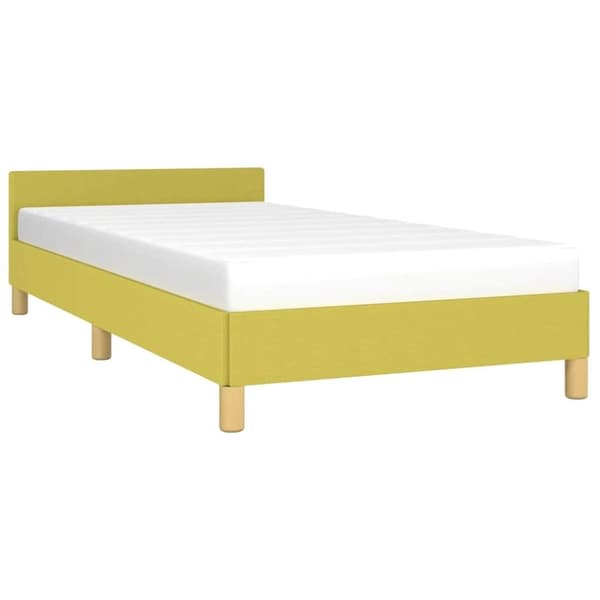 vidaXL Sengeramme uden madras Grøn 100x200 cm Stof