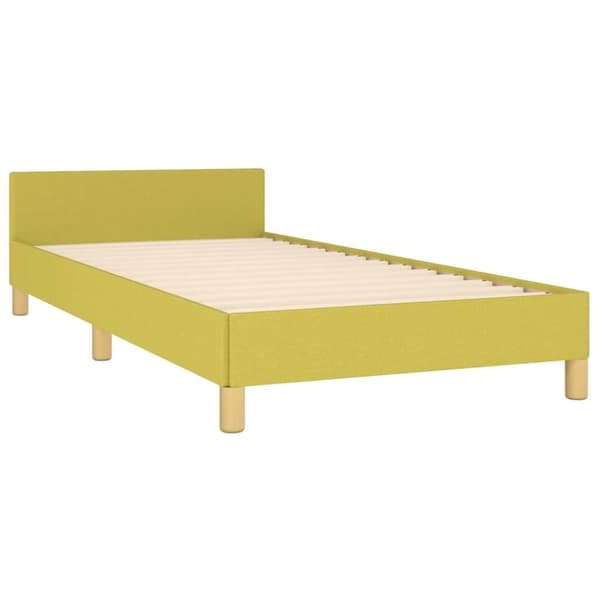 vidaXL Sengeramme uden madras Grøn 100x200 cm Stof