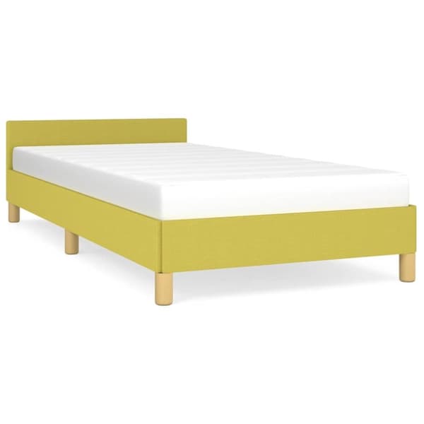 vidaXL Sengeramme uden madras Grøn 100x200 cm Stof
