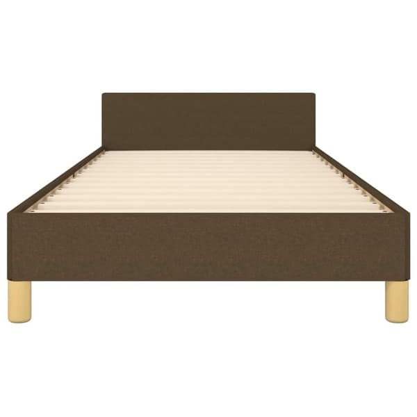 vidaXL Sengeramme uden madras Mørkebrun 100x200 cm Stof