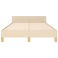 Miniatyrbillede 5 af 10: vidaXL Sengeramme uden madras Creme 120x200 cm Stof