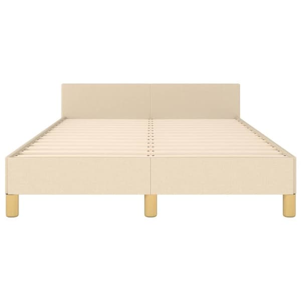 vidaXL Sengeramme uden madras Creme 120x200 cm Stof