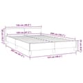Miniatyrbillede 9 af 10: vidaXL Sengeramme uden madras Creme 120x200 cm Stof