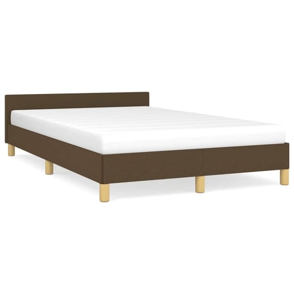 vidaXL Sengeramme uden madras Mørkebrun 120x200 cm Stof