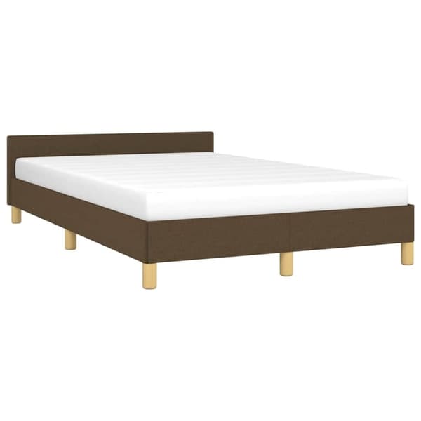 vidaXL Sengeramme uden madras Mørkebrun 120x200 cm Stof