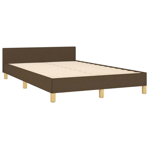 vidaXL Sengeramme uden madras Mørkebrun 120x200 cm Stof