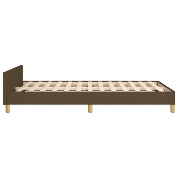 vidaXL Sengeramme uden madras Mørkebrun 120x200 cm Stof
