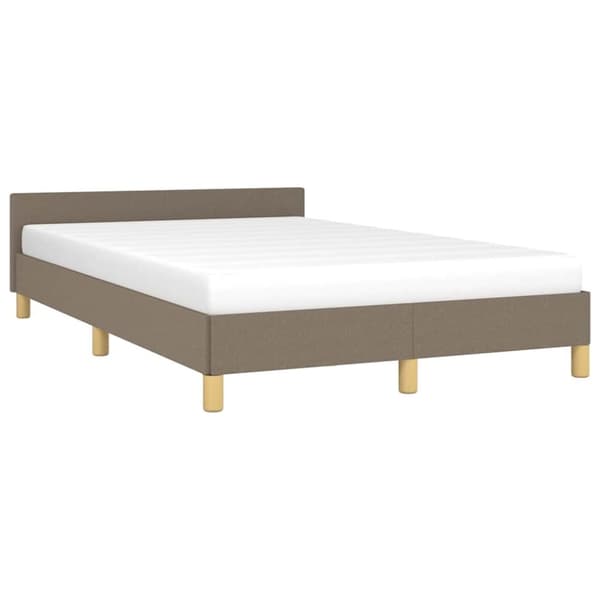 vidaXL Sengeramme uden madras Taupe 120x200 cm Stof