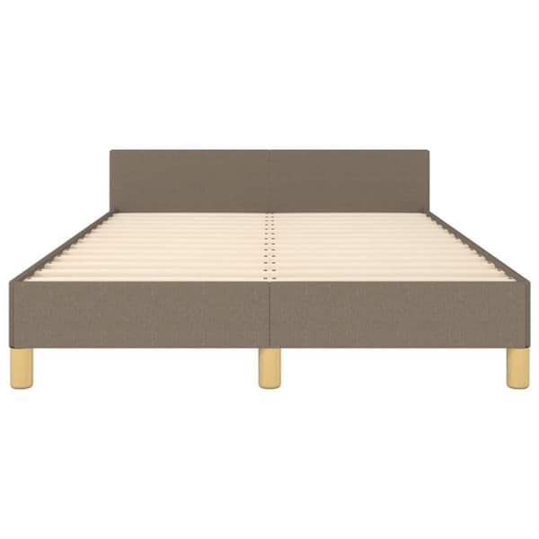 vidaXL Sengeramme uden madras Taupe 120x200 cm Stof