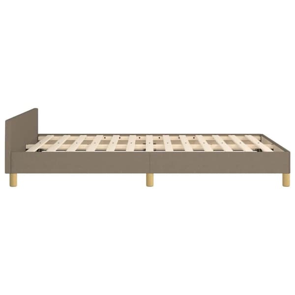 vidaXL Sengeramme uden madras Taupe 120x200 cm Stof