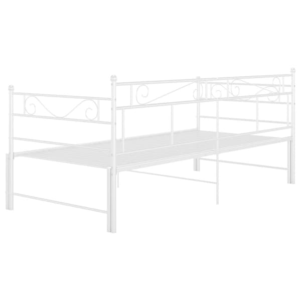 vidaXL Uttrekkbar ramme til sovesofa hvit metall 90x200 cm