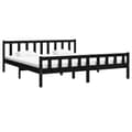 Miniatyrbilde 3 av 9: vidaXL Sengeramme svart heltre 160x200 cm