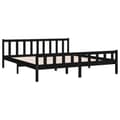 Miniatyrbilde 4 av 9: vidaXL Sengeramme svart heltre 160x200 cm