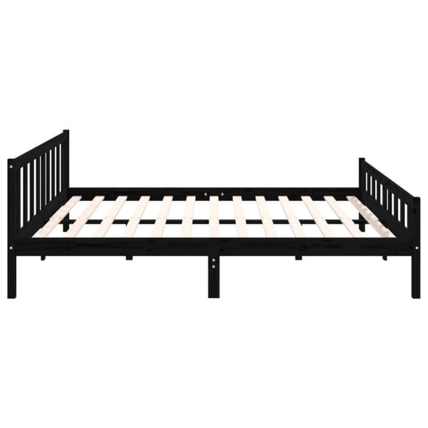 vidaXL Sengeramme svart heltre 160x200 cm