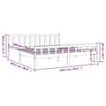 Miniatyrbilde 9 av 9: vidaXL Sengeramme svart heltre 160x200 cm