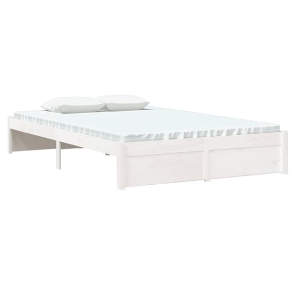 vidaXL Sengeramme hvit heltre 120x190 cm Small Double