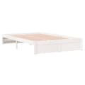 Miniatyrbilde 4 av 11: vidaXL Sengeramme hvit heltre 120x190 cm Small Double