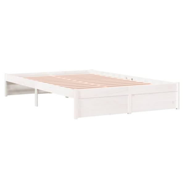 vidaXL Sengeramme hvit heltre 120x190 cm Small Double