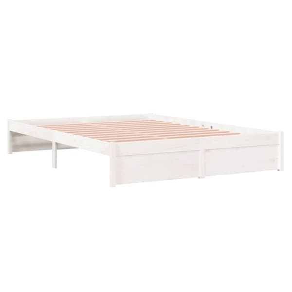 vidaXL Sengeramme hvit heltre 160x200 cm