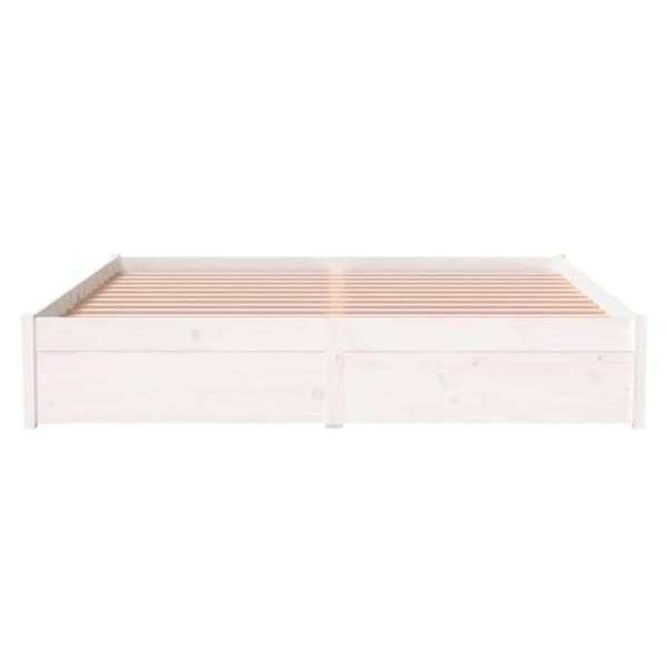 vidaXL Sengeramme hvit heltre 160x200 cm