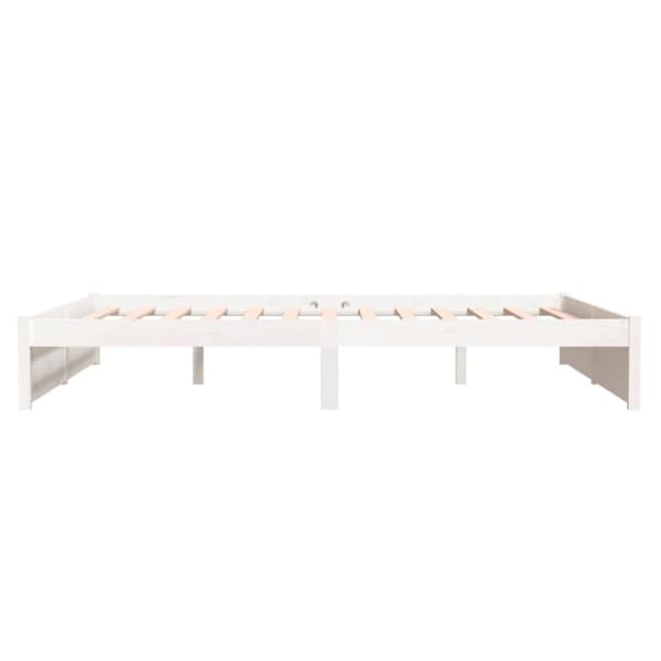 vidaXL Sengeramme hvit heltre 160x200 cm