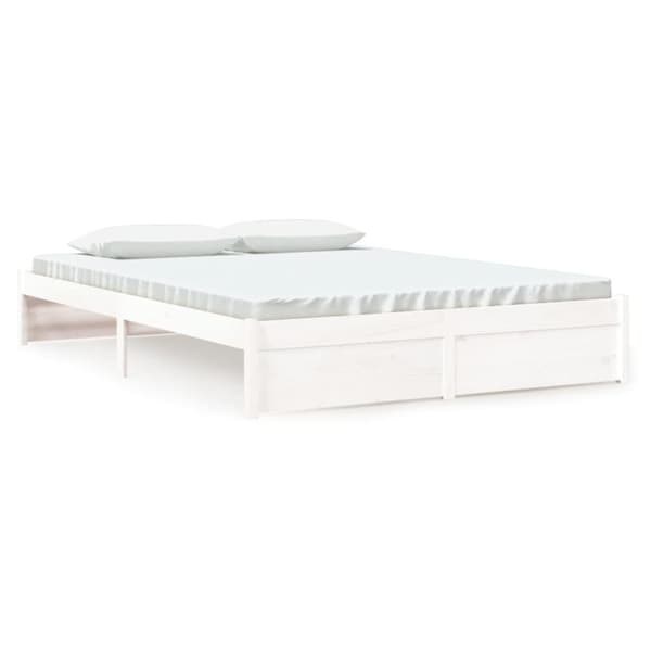 vidaXL Sengeramme hvit heltre 160x200 cm