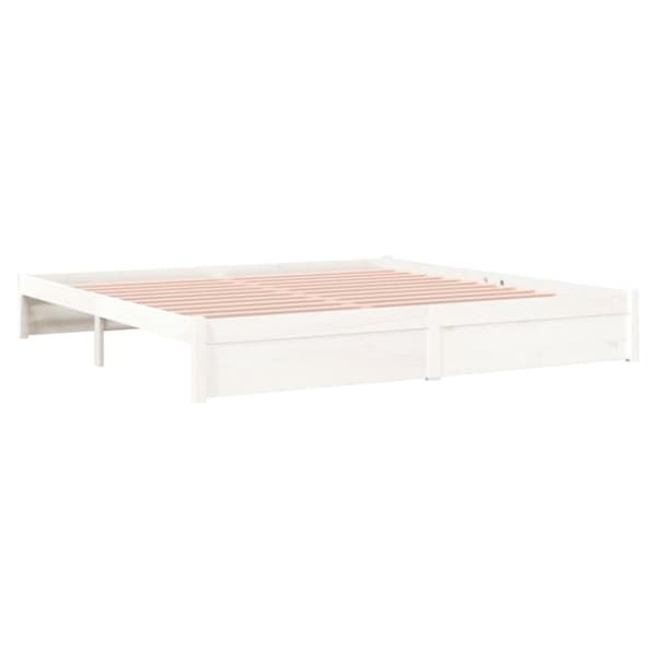 vidaXL Sengeramme hvit heltre 200x200 cm