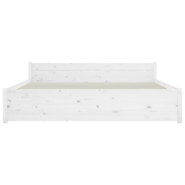 vidaXL Sengeramme hvit heltre 140x190 cm