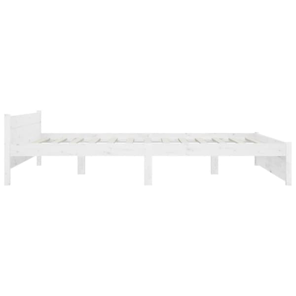 vidaXL Sengeramme hvit heltre 140x190 cm