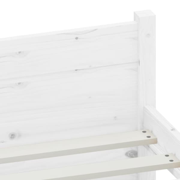 vidaXL Sengeramme hvit heltre 140x190 cm