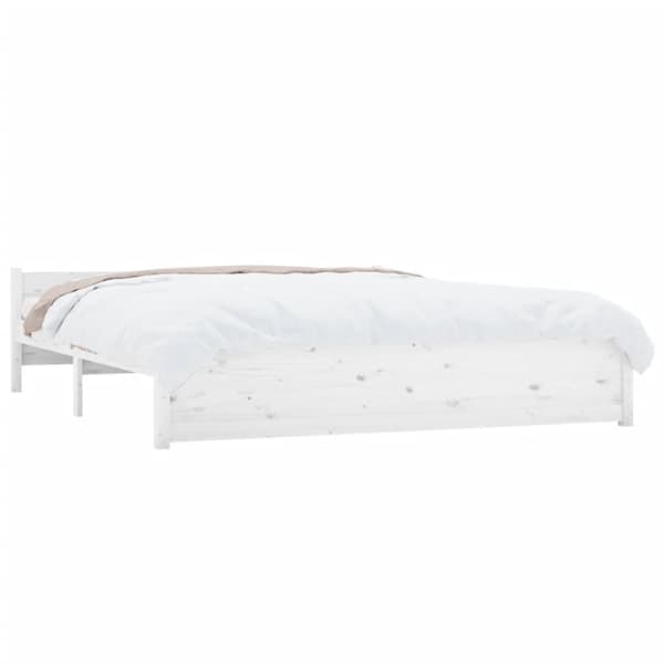 vidaXL Sengeramme hvit heltre 160x200 cm