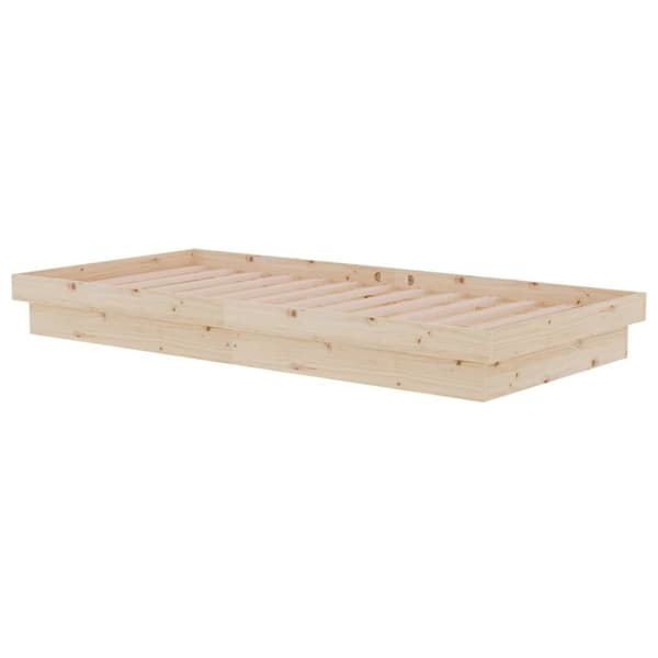 vidaXL Sengeramme heltre furu 90x190 cm Single