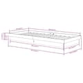 Miniatyrbilde 10 av 10: vidaXL Sengeramme heltre furu 90x190 cm Single