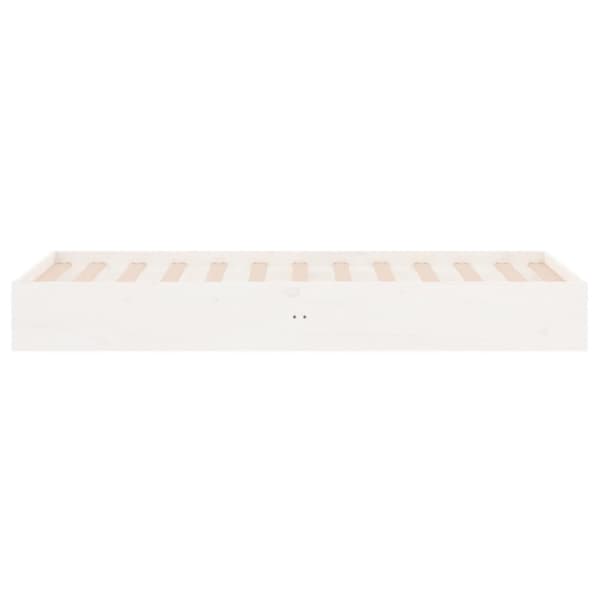 vidaXL Sengeramme hvit heltre 75x190 cm Small Single