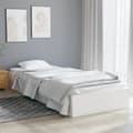Miniatyrbilde 10 av 10: vidaXL Sengeramme hvit heltre 75x190 cm Small Single