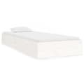 Miniatyrbilde 2 av 10: vidaXL Sengeramme hvit heltre 75x190 cm Small Single
