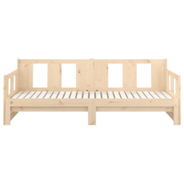 vidaXL Uttrekkbar dagseng heltre furu 2x(90x200) cm