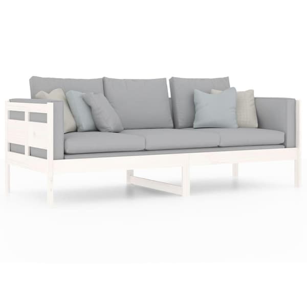 vidaXL Dagseng hvit heltre furu 80x200 cm