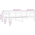Miniatyrbilde 10 av 11: vidaXL Dagseng heltre furu 90x190 cm