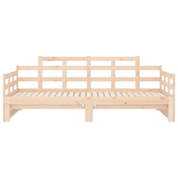vidaXL Bäddsoffa massiv furu 2x(90x190) cm